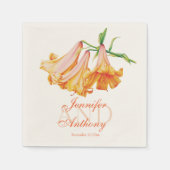 リリーベル素晴らしアート名結婚の日付紙ナプキン スタンダードカクテルナプキン (正面)