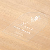 リリーモダンオブザバレーブーケブライダルシャワー アクリル招待状 (レイダウン)