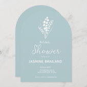 リリーモダンオブザバレーブーケブライダルシャワー 招待状 (正面/裏面)