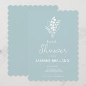 リリーモダンオブザバレーブーケブライダルシャワー 招待状 (正面/裏面)