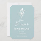 リリーモダンオブザバレーブーケブライダルシャワー 招待状 (正面)