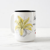 リリーラブフローラマグカップ – マママギフト ツートーンマグカップ (正面左)