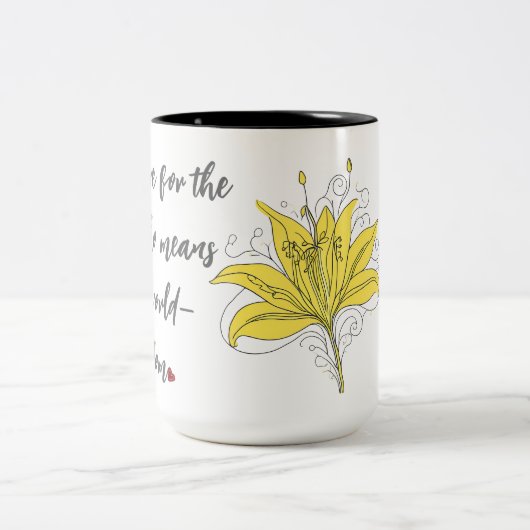 リリーラブホールワールド引用文マグ ツートーンマグカップ (中央)