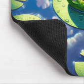 リリーリラックスパッドの上のカエル マウスパッド (コーナー)