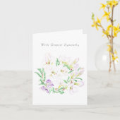 リリーリース考えズオブユー同情カード カード (黄色い花)