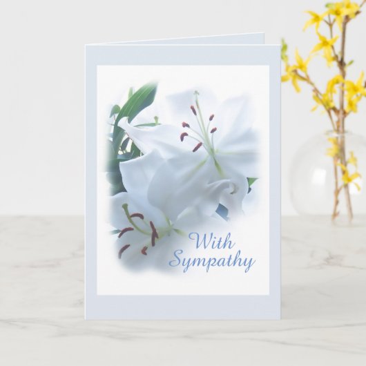 リリー同情カード カード (黄色い花)