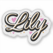 リリー名かわいいデザイン シール (正面)