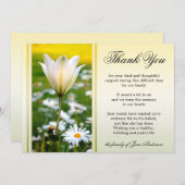 リリー悔やみや弔慰記念サービスサンキューカード サンキューカード (正面/裏面)