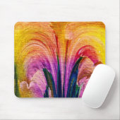 リリー抽象芸術ブルゴーニュリリー軟化 – 強化 マウスパッド (マウス)