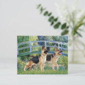 リリー池の橋 – ドイツの2人の羊飼い ポストカード (スタンド正面)