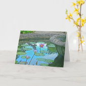 「リリー池」（フォトマニップ） カード (黄色い花)