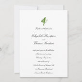 リリー渓谷インフォーマルエレガントな洗練さ結婚れた 招待状 (正面)