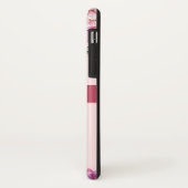 リリー牡丹フローラ赤面ピンクモノグラム Case-Mate iPhoneケース (裏面/左)