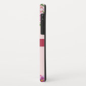 リリー牡丹フローラ赤面ピンクモノグラム Case-Mate iPhoneケース (裏面/左)