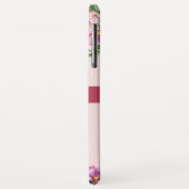 リリー牡丹フローラ赤面ピンクモノグラム Case-Mate iPhoneケース (裏面/左)