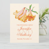 リリー素晴らしベル結婚アートのディナーメニュー メニュー (スタンド正面)