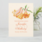 リリー素晴らしベル結婚アートのディナーメニュー メニュー (スタンド正面)