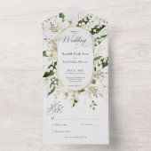 リリー素朴オブザバレーフローラホワイトNo Dinner オールインワン招待状 (内側)