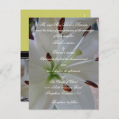 リリー結婚式招待状と聖なる書物、 経典 インビテーションポストカード (正面/裏面)