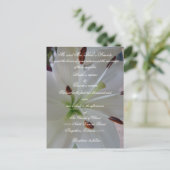 リリー結婚式招待状と聖なる書物、 経典 インビテーションポストカード (スタンド正面)