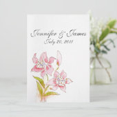 リリー結婚式招待状バック 招待状 (スタンド正面)