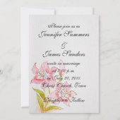 リリー結婚式招待状バック 招待状 (裏面)