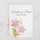 リリー結婚式招待状バック 招待状 (正面/裏面)