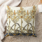 リリー縁どバイアルフォンスミュシャ クッション (ブランケット)