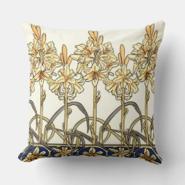 リリー縁どバイアルフォンスミュシャ クッション