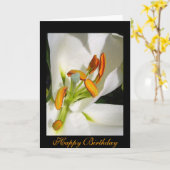 リリー誕生日カードの中 カード (黄色い花)