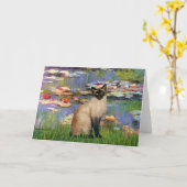 リリー2 – シールポイントSiamese cat カード (黄色い花)