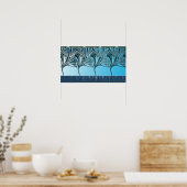 リリー、アールヌーボーフローラ:ギリシャ海 ポスター (キッチン)