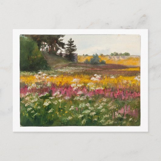 リリー・ウォルターの「夏の風景」絵画 ポストカード (正面)