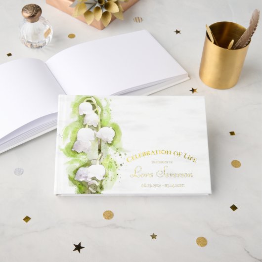 リリー・オブ・ザ・バレーお祝い・オブ・ライフ・メモリアル ゲストブック (正面見開き)