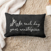 リリー・オブ・ザ・バレーと引用文 ランバークッション (ブランケット)