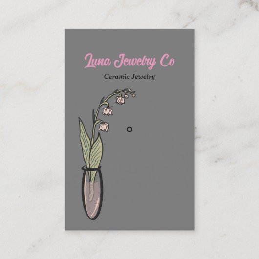 リリー・オブ・ザ・バレージュエリーピン・ビジネス・カード 名刺 (正面)