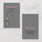 リリー・オブ・ザ・バレージュエリーピン・ビジネス・カード 名刺 (正面/裏面)