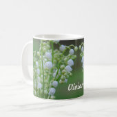 リリー・オブ・ザ・バレーパーソナライズされた、コーヒーマグ コーヒーマグカップ (正面左)