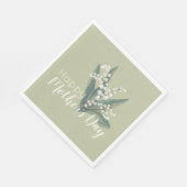 リリー・オブ・ザ・バレーフローラハッピーマザーズデイ スタンダードランチョンナプキン (角)