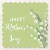 リリー・オブ・ザ・バレーフローラハッピーマザーズ・デイ ペーパーコースター (正面)