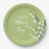 リリー・オブ・ザ・バレーフローラハッピーマザーズ・デイ ペーパープレート (正面)