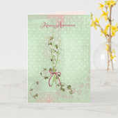 リリー・オブ・ザ・バレー・アニバーサリー カード (黄色い花)