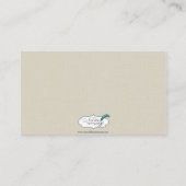 リリー・オブ・ザ・バレー・オン・ベージュ色・ライン結婚ズ・座席表 プレイスカード (裏面)