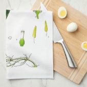 リリー・オブ・ザ・バレー キッチンタオル (四つ折り)