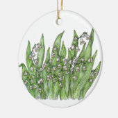 リリー・オブ・ザ・バレー セラミックオーナメント (左)