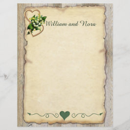 リリー・オブ・ザ・バレー，ハート，旧紙，国