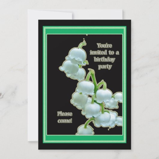 リリー·オブ·ザ·バレー·バースデー·パーティーの招待 招待状 (正面)