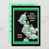 リリー·オブ·ザ·バレー·バースデー·パーティーの招待 招待状 (正面/裏面)