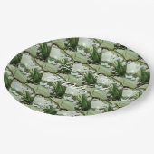 リリー・オブ・ザ・バレー・フローラ モノグラムの ペーパープレート (アングル)