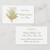 リリー・オブ・ザ・バレー・ブーケ・ビジネス・カード 名刺 (正面/裏面)